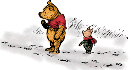 Pooh & Piglet in the snow!